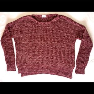 maroon sweater, size XL